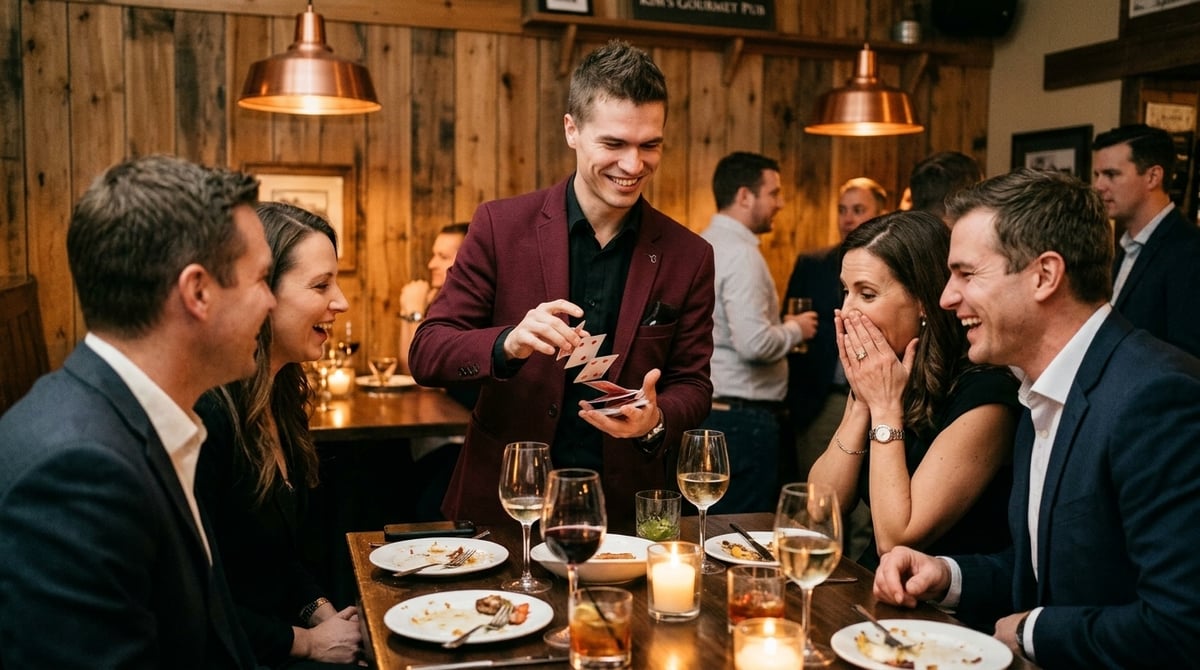 Dinner and magic at Kim's Gourmet Pub in Oconomowoc
