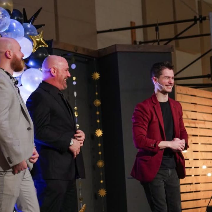 Caleb Hyatt performing stage magic